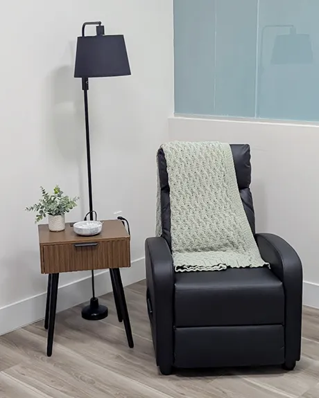 IV ketamine treatment room at Turnwell Mental Health